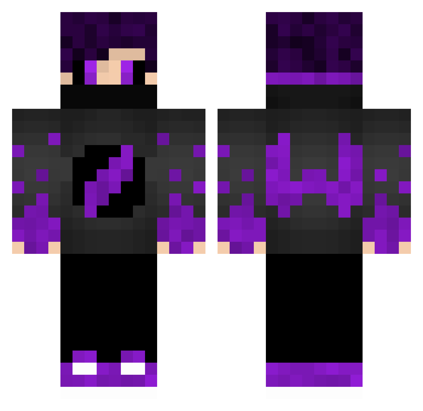zLe0nne Minecraft skin, front and back view