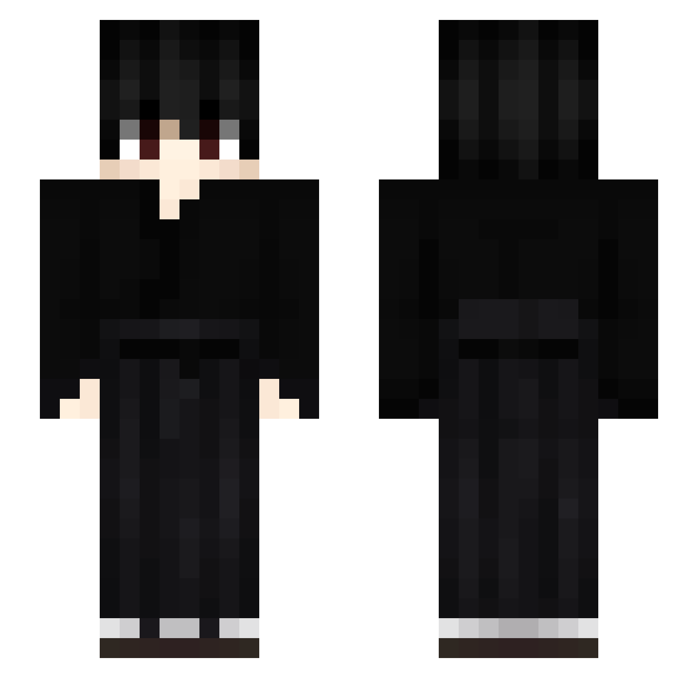 xTyti Minecraft skin, front and back view