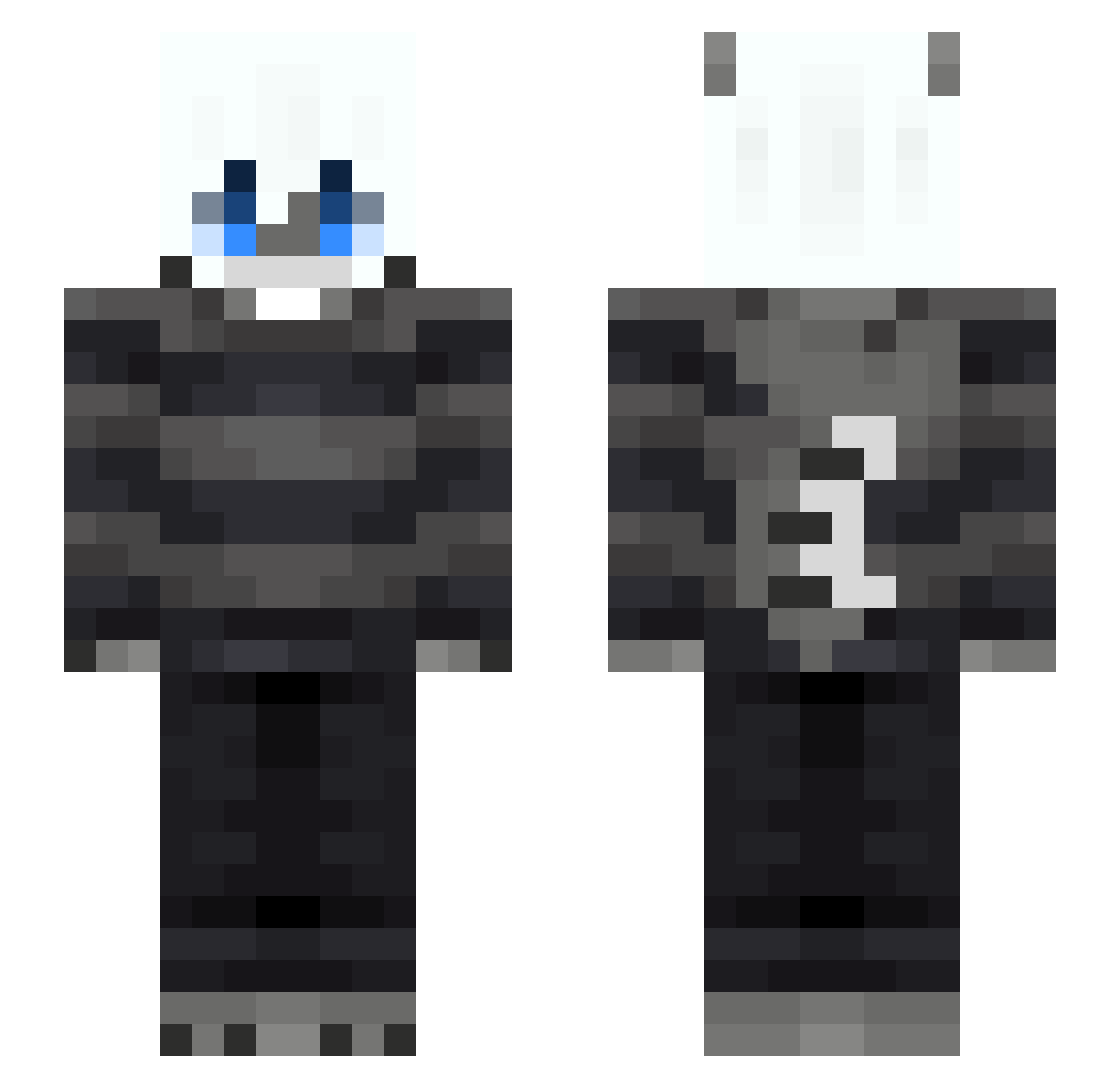 nekobreaks Minecraft skin, front and back view