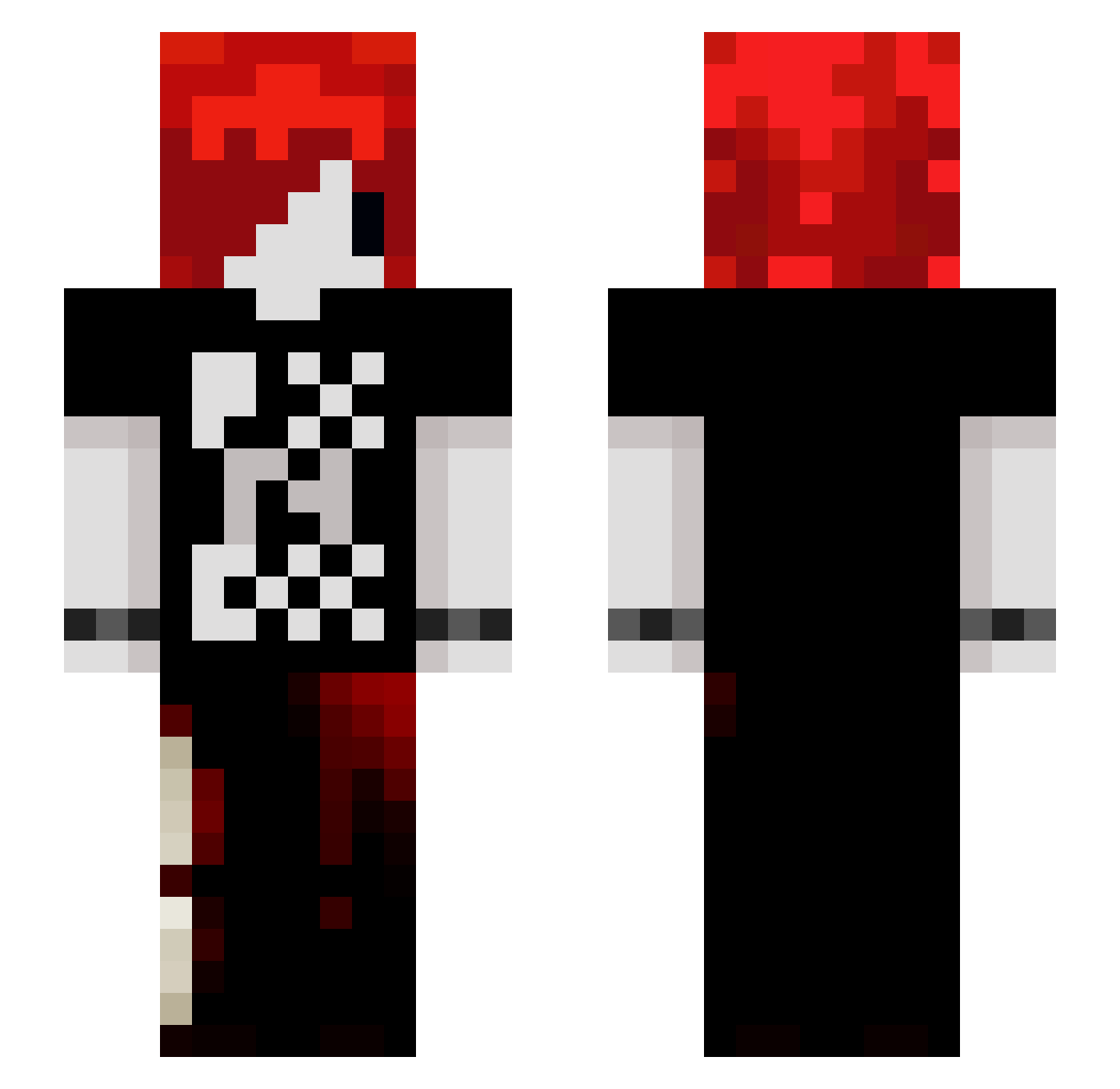 ramx0 Minecraft skin, front and back view