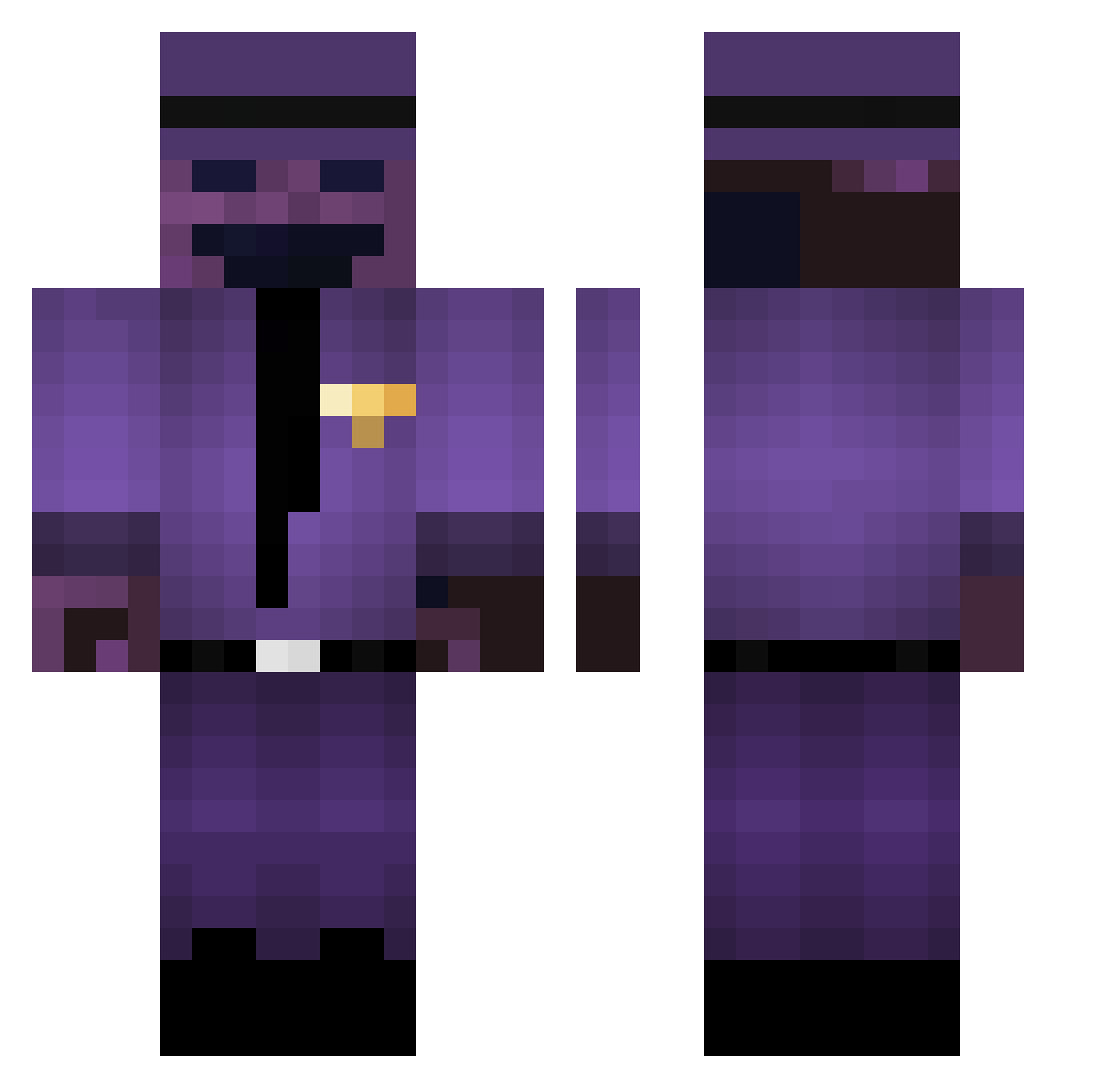 LORDINOS Minecraft skin, front and back view