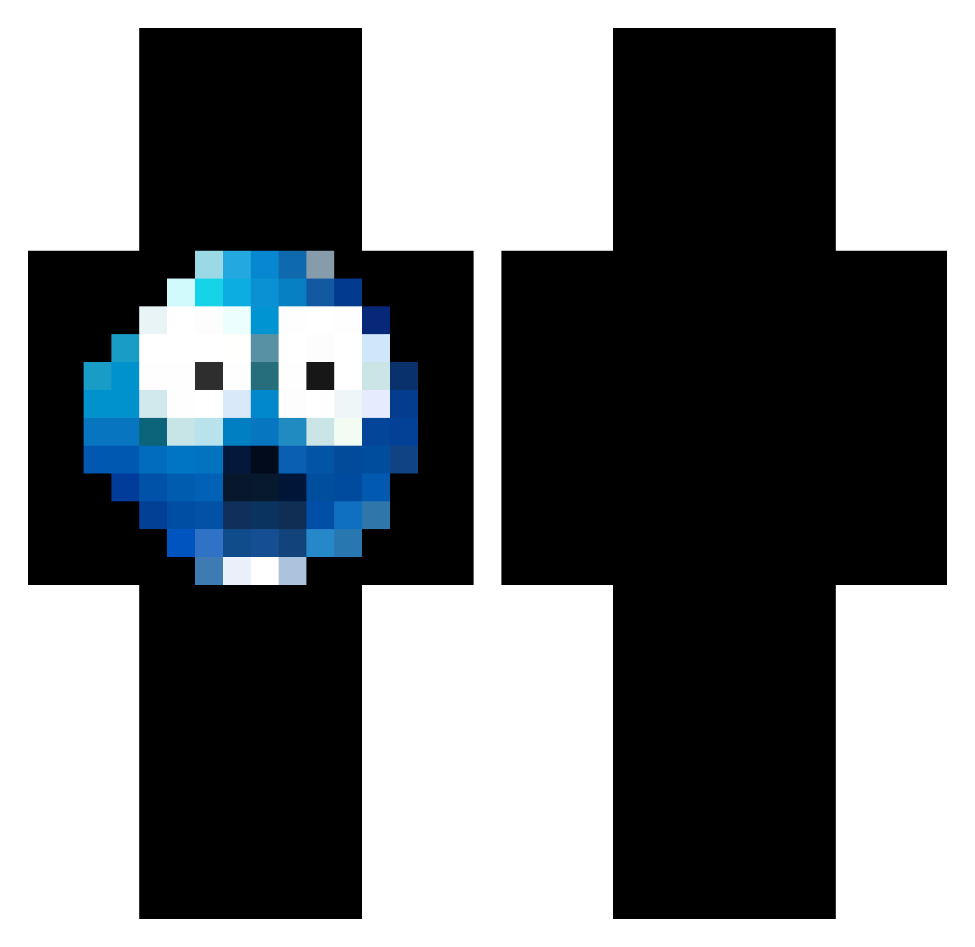 TestoEndgegner Minecraft skin, front and back view