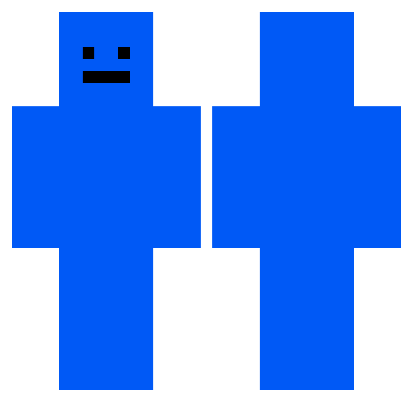 ReconOG Minecraft skin, front and back view