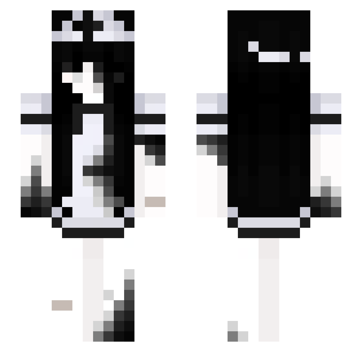 Hermesissigma Minecraft skin, front and back view