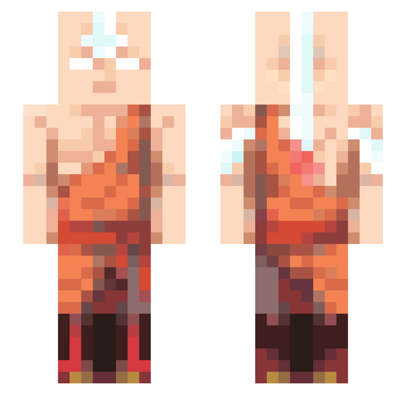 MRLWM Minecraft skin, front and back view