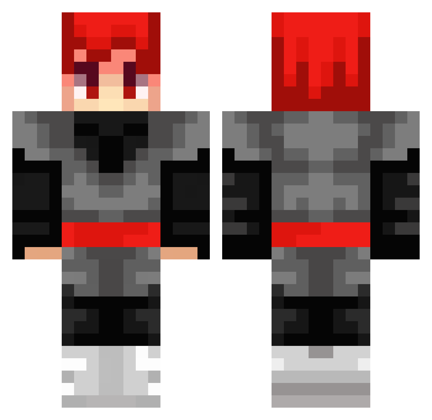 coastland Minecraft skin, front and back view