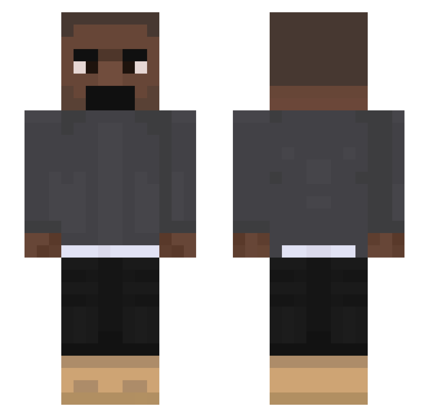 966996 Minecraft skin, front and back view