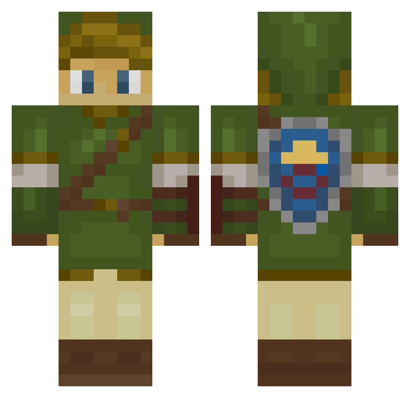 freakyday Minecraft skin, front and back view