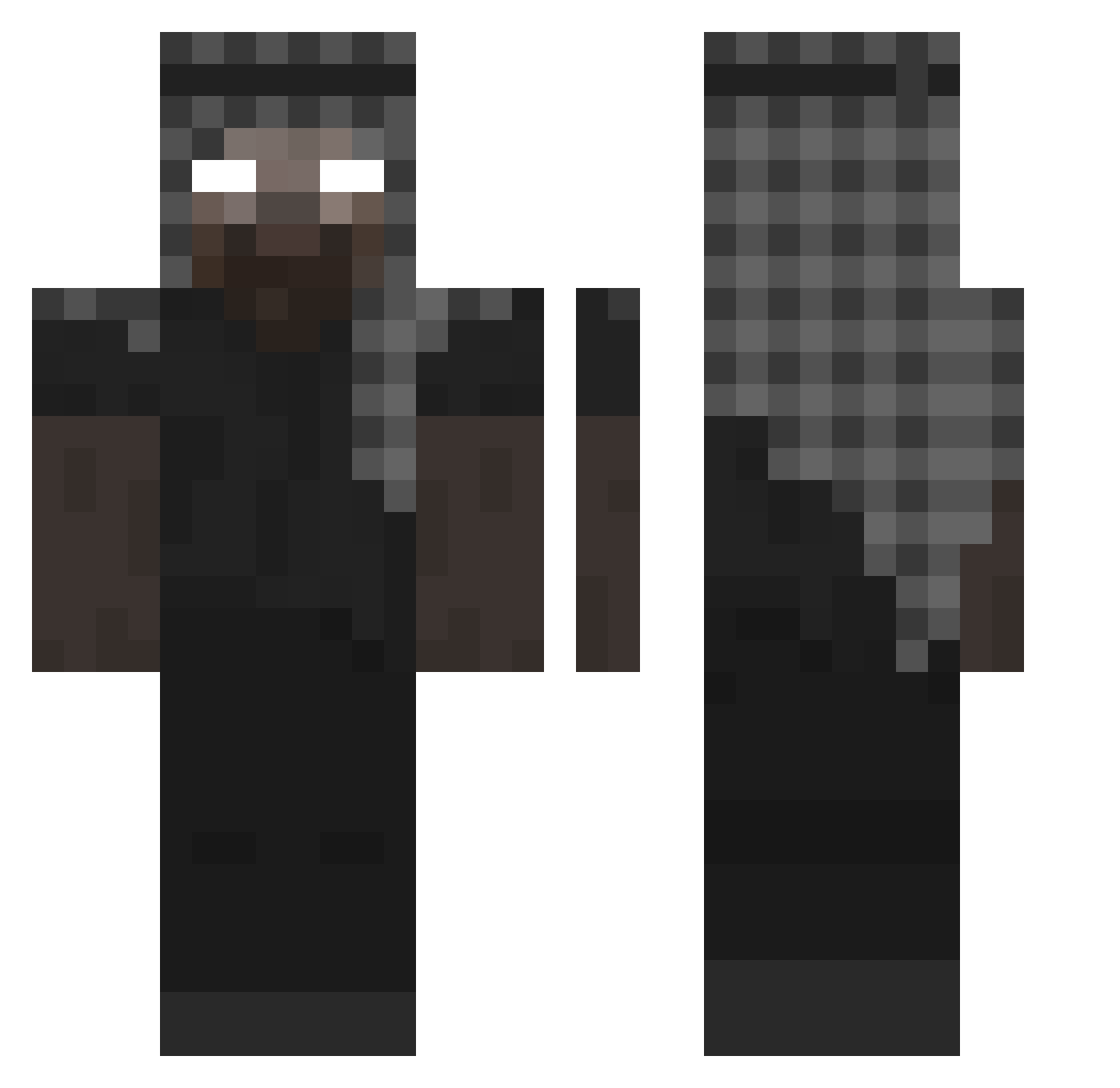 Osttyn Minecraft skin, front and back view