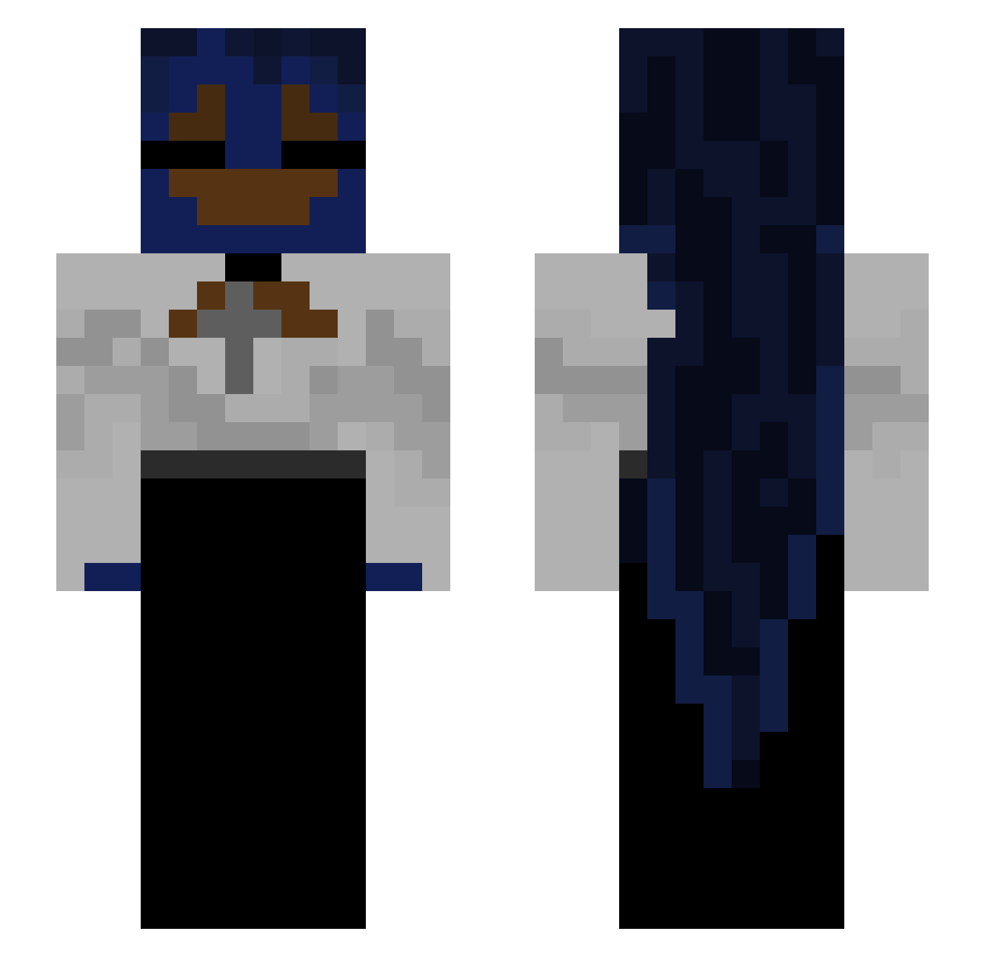 ItzDollie Minecraft skin, front and back view