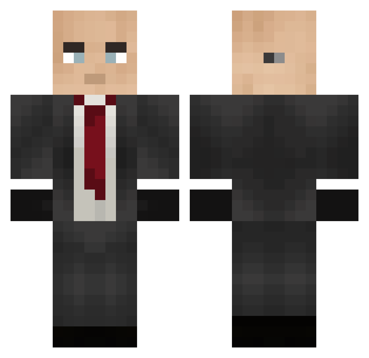 HOX1 Minecraft skin, front and back view