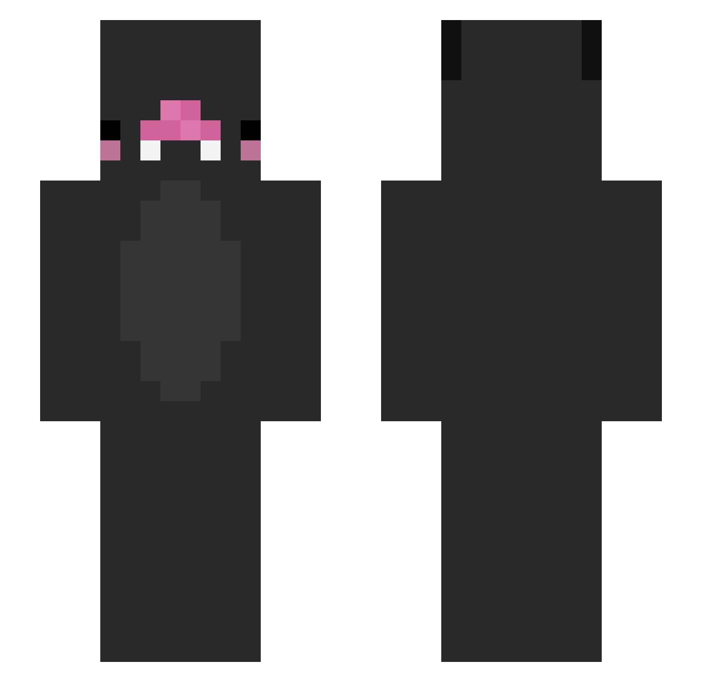 Neoo4 Minecraft skin, front and back view