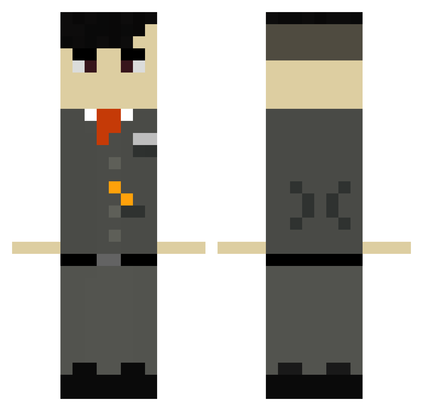 sampsonsson Minecraft skin, front and back view