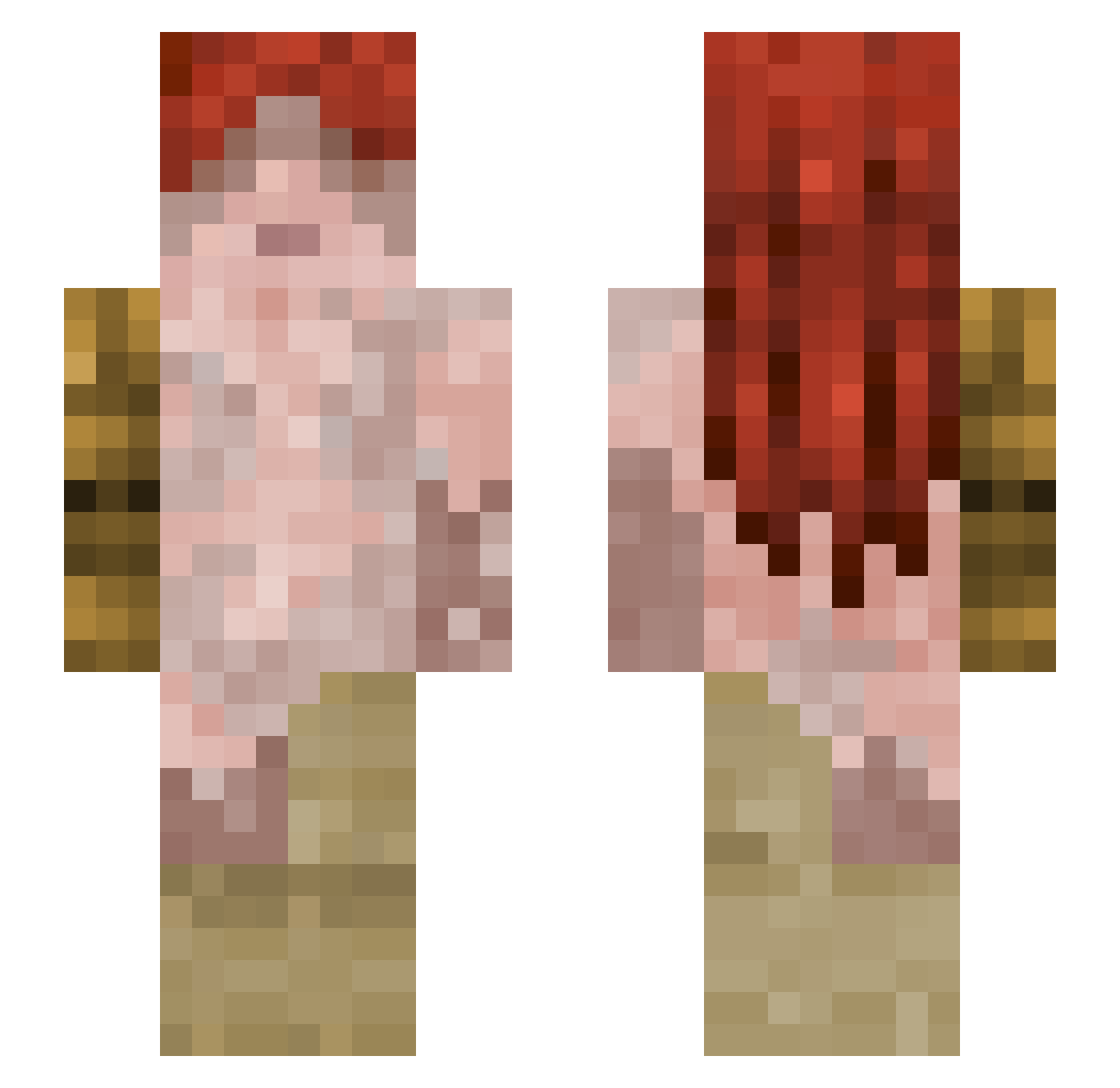 GTMC_08 Minecraft skin, front and back view