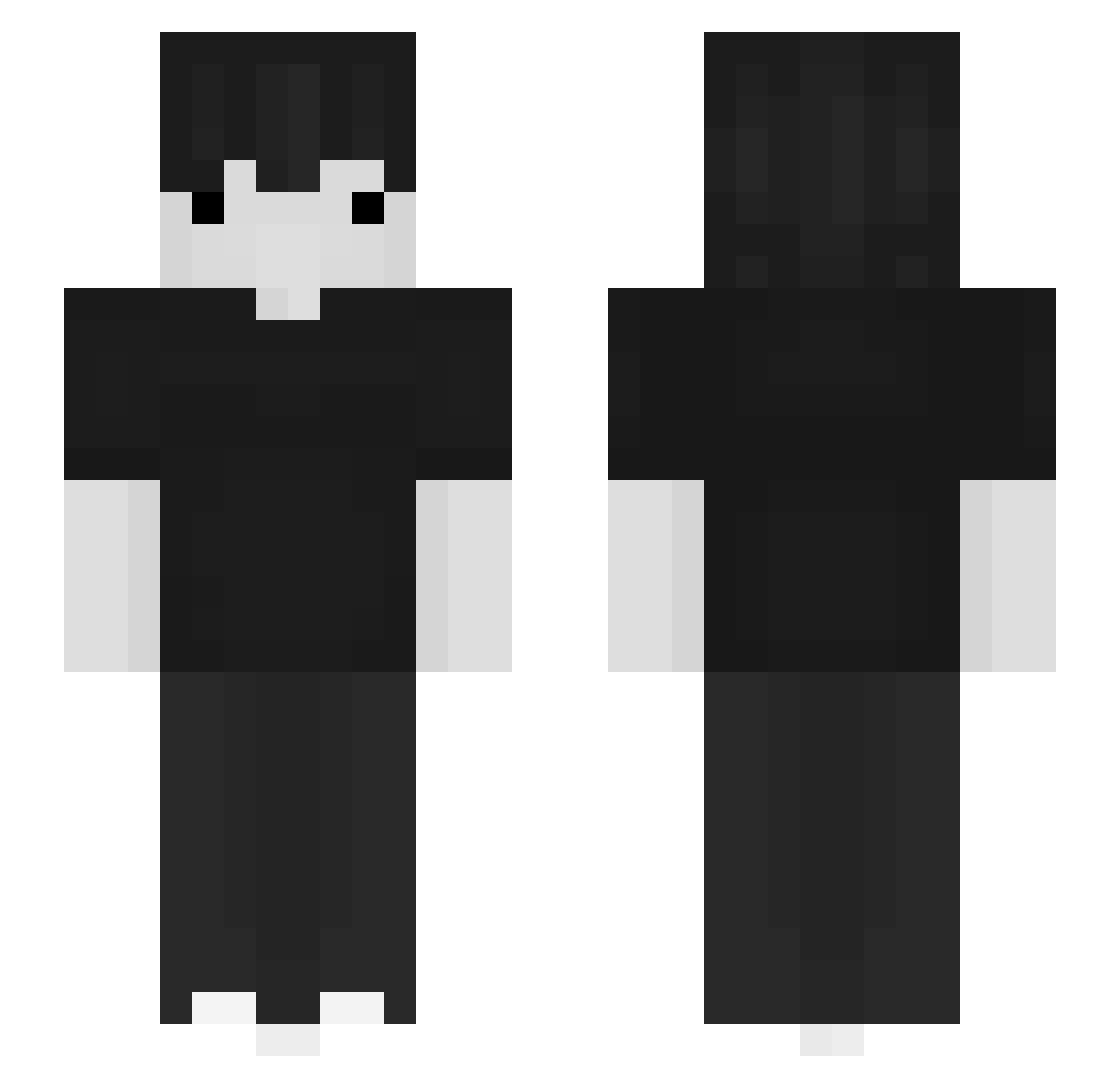 N4RCI Minecraft skin, front and back view