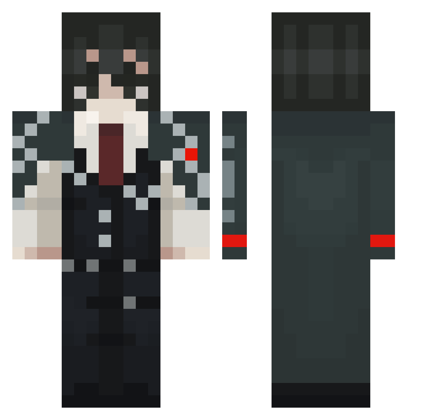 FlarePhoenix74 Minecraft skin, front and back view