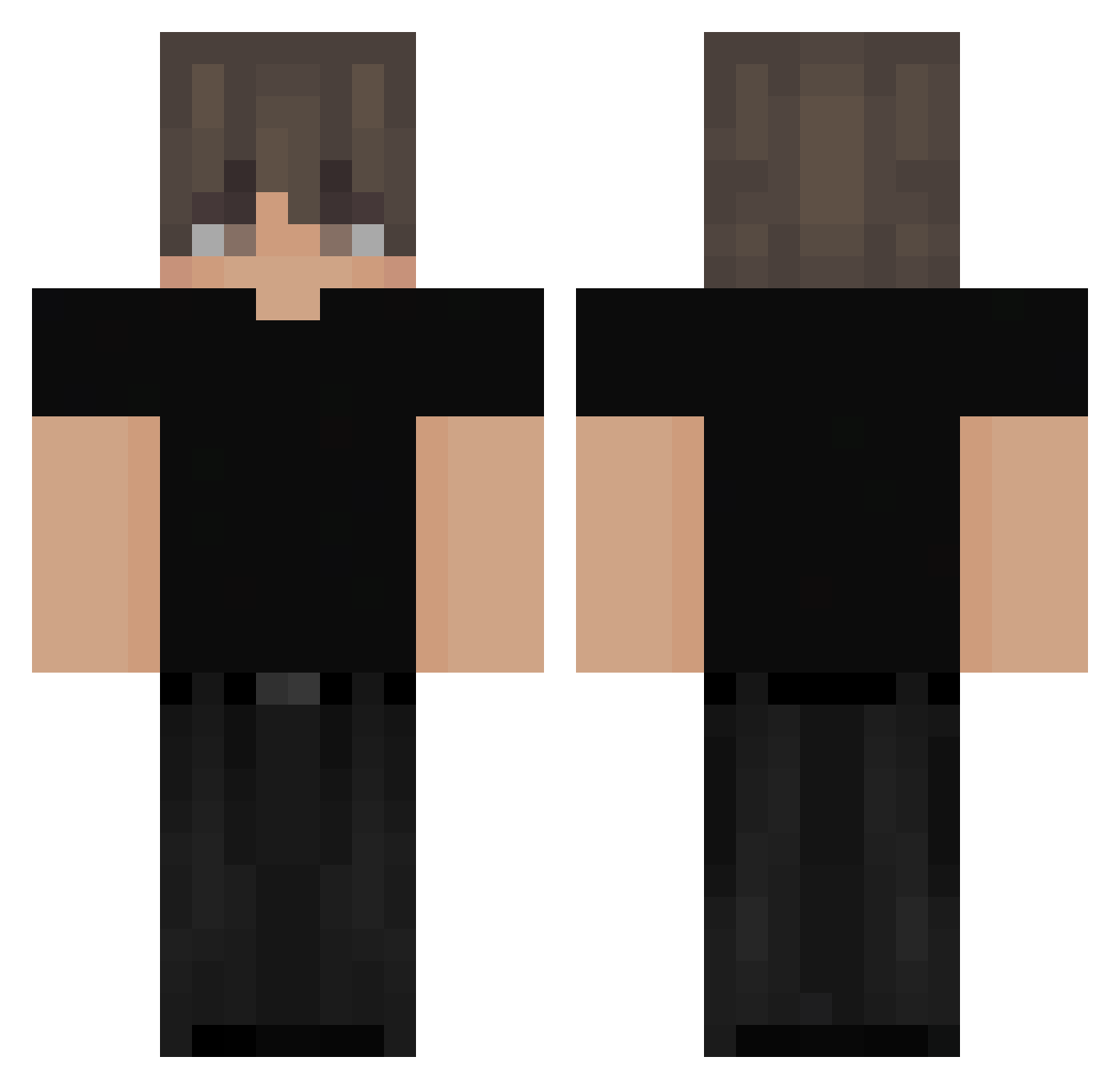 vehrt Minecraft skin, front and back view