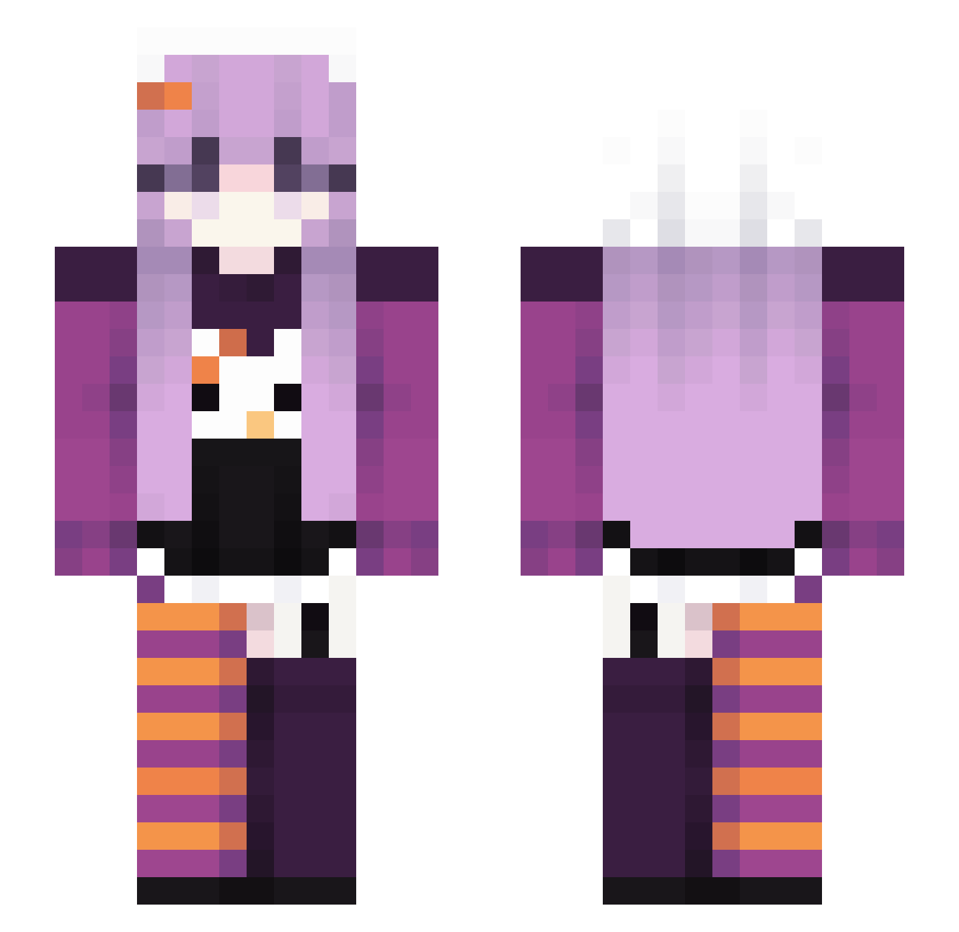 smallnuovo Minecraft skin, front and back view