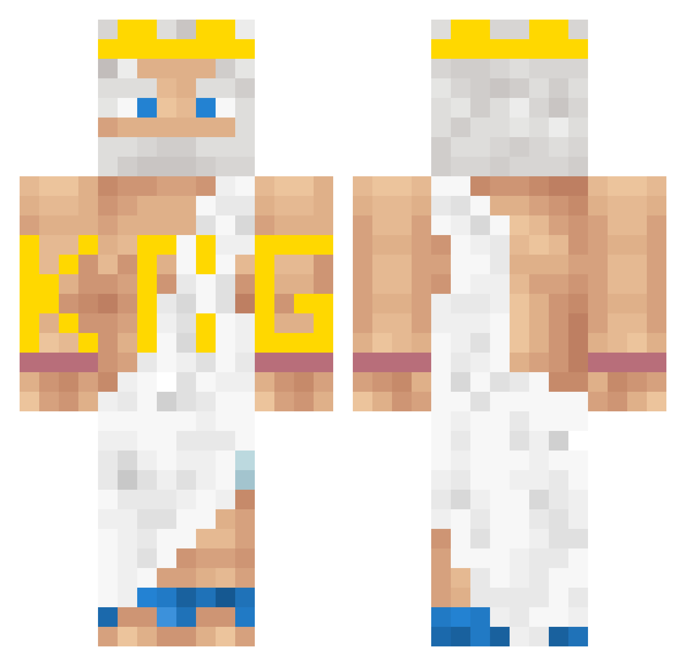koGODz Minecraft skin, front and back view