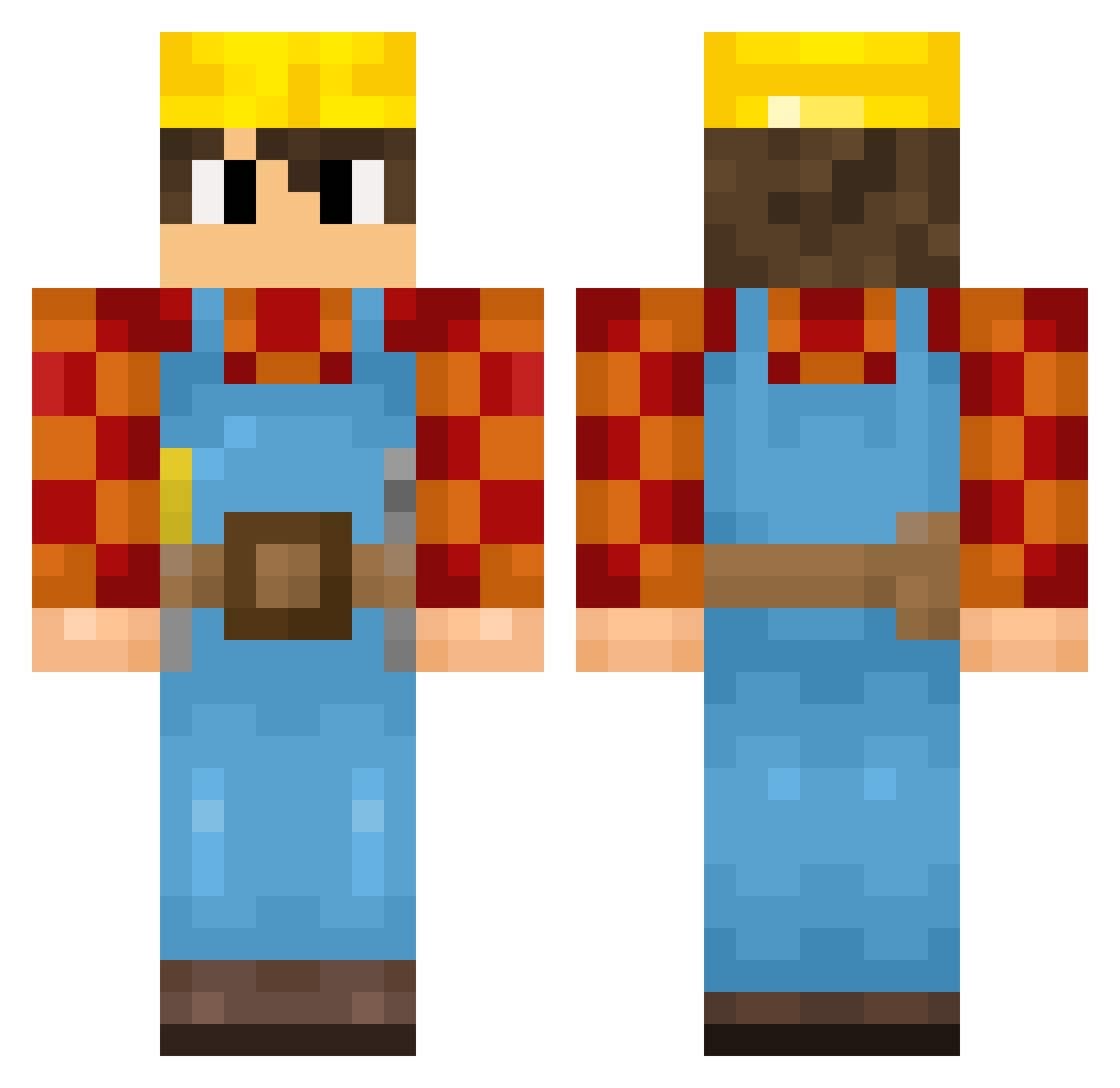 Matt_zzz Minecraft skin, front and back view