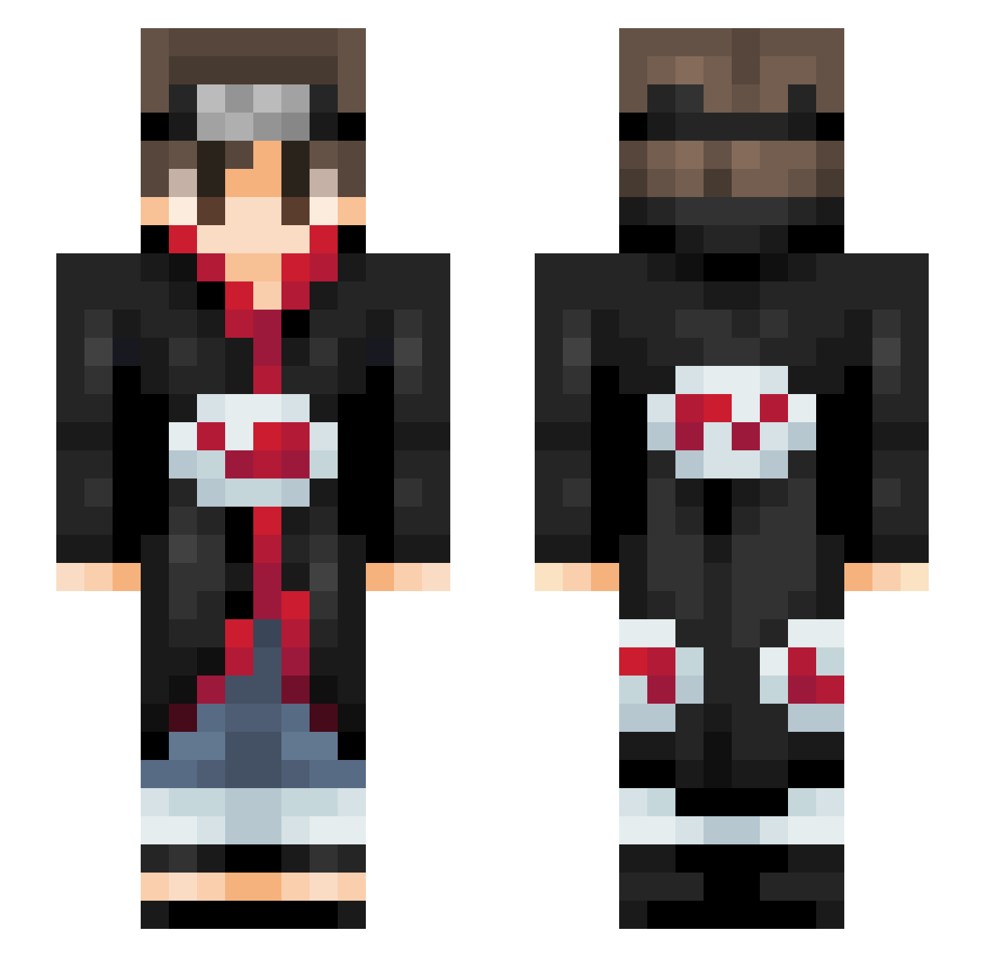 P1eceCtrlKyle Minecraft skin, front and back view
