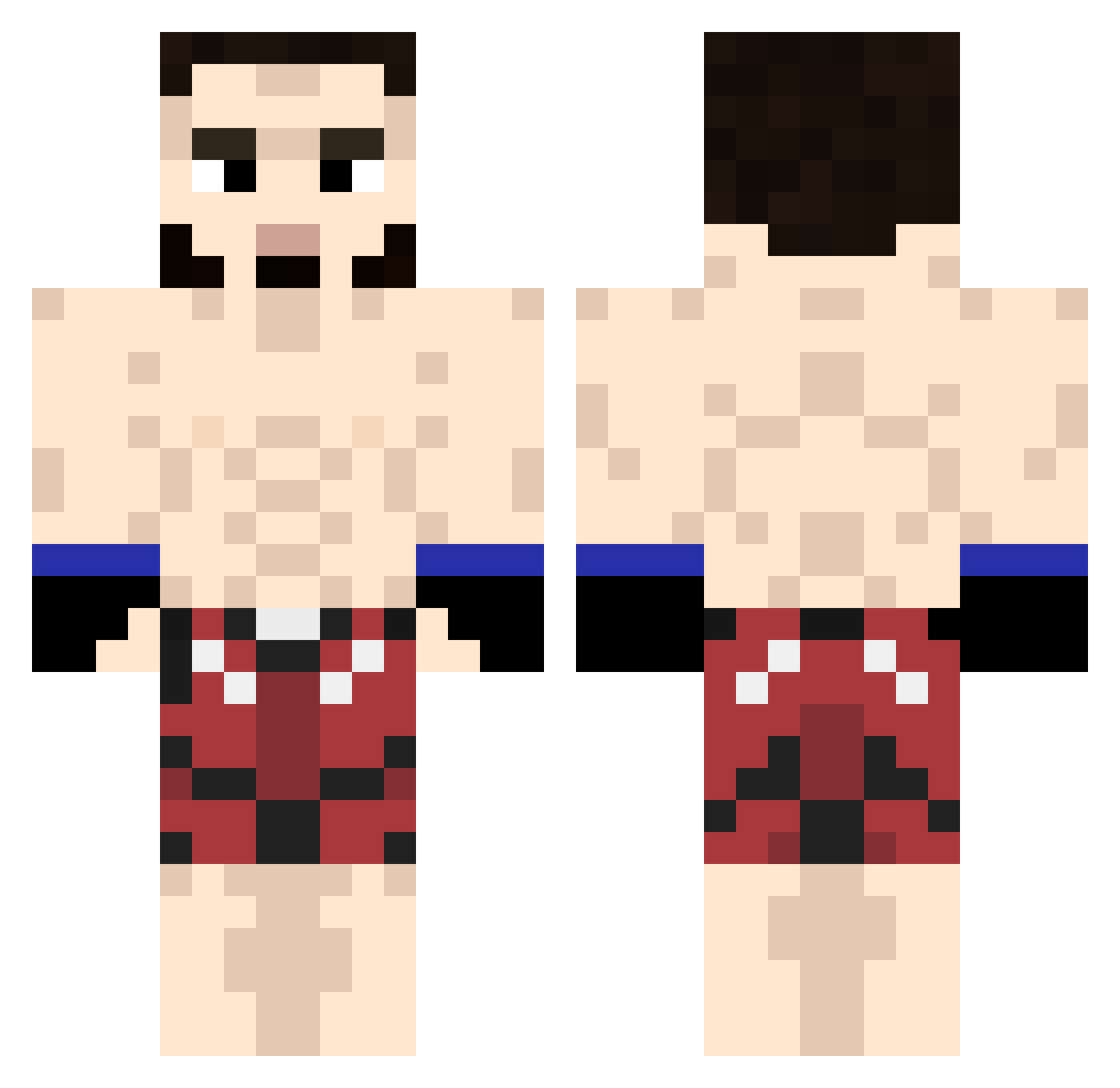 L9_Thanozz Minecraft skin, front and back view