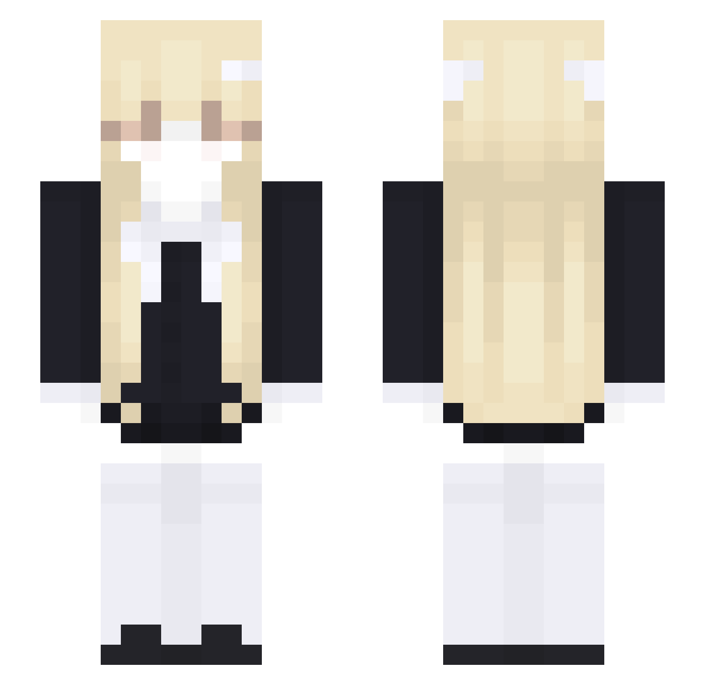 Rageness Minecraft skin, front and back view