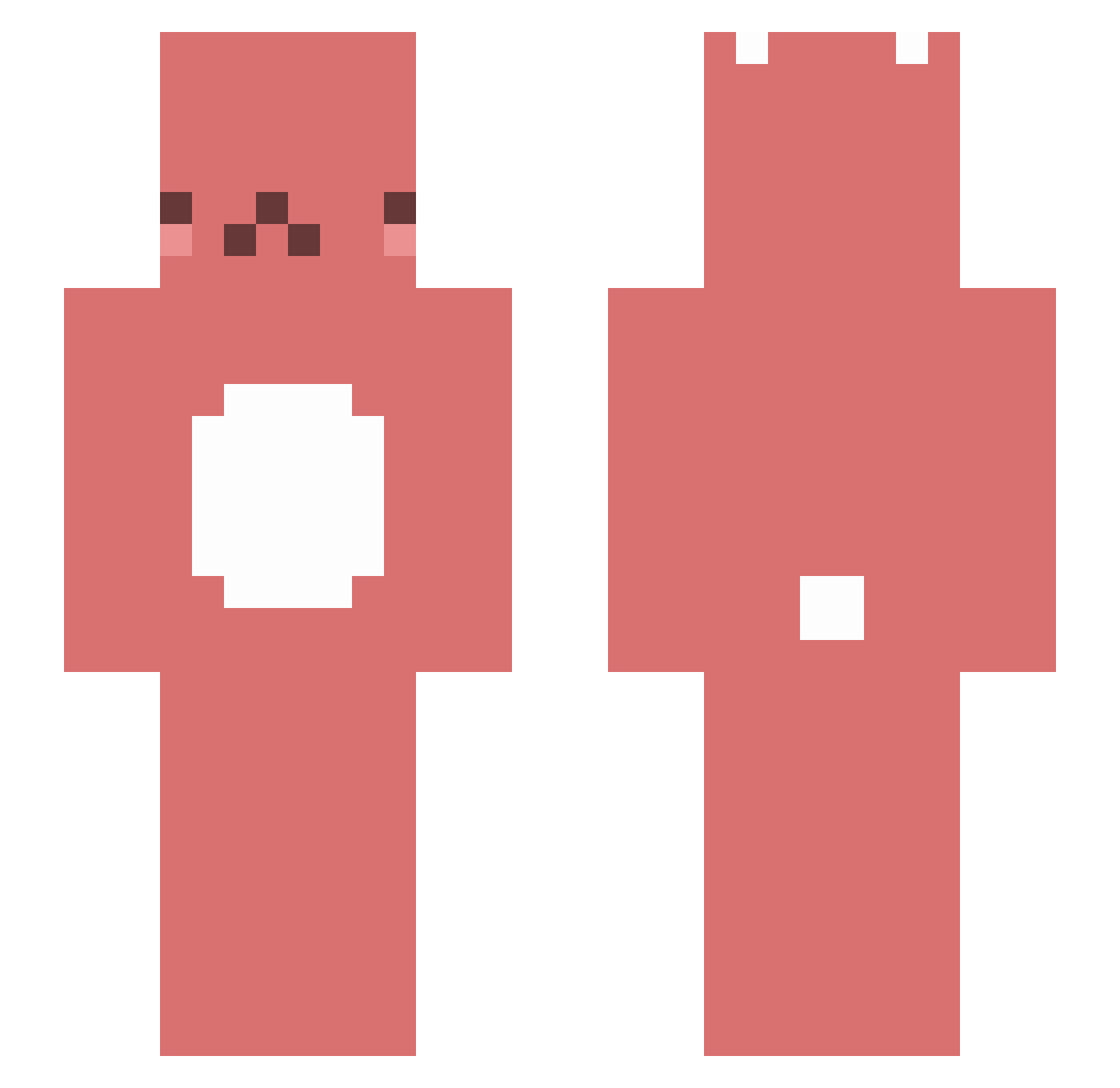 Padma02 Minecraft skin, front and back view