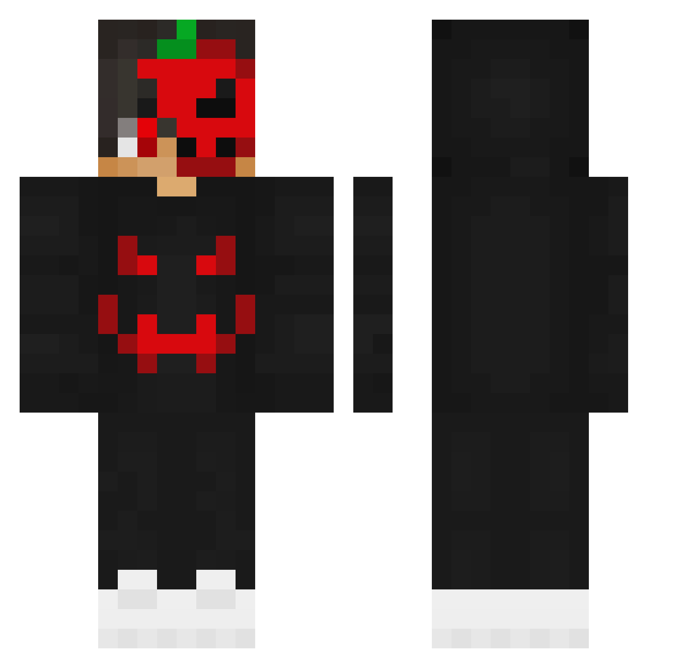 xShadowsilent Minecraft skin, front and back view