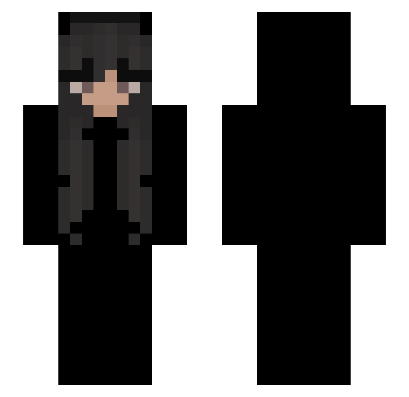 XSilverEnigmaX Minecraft skin, front and back view
