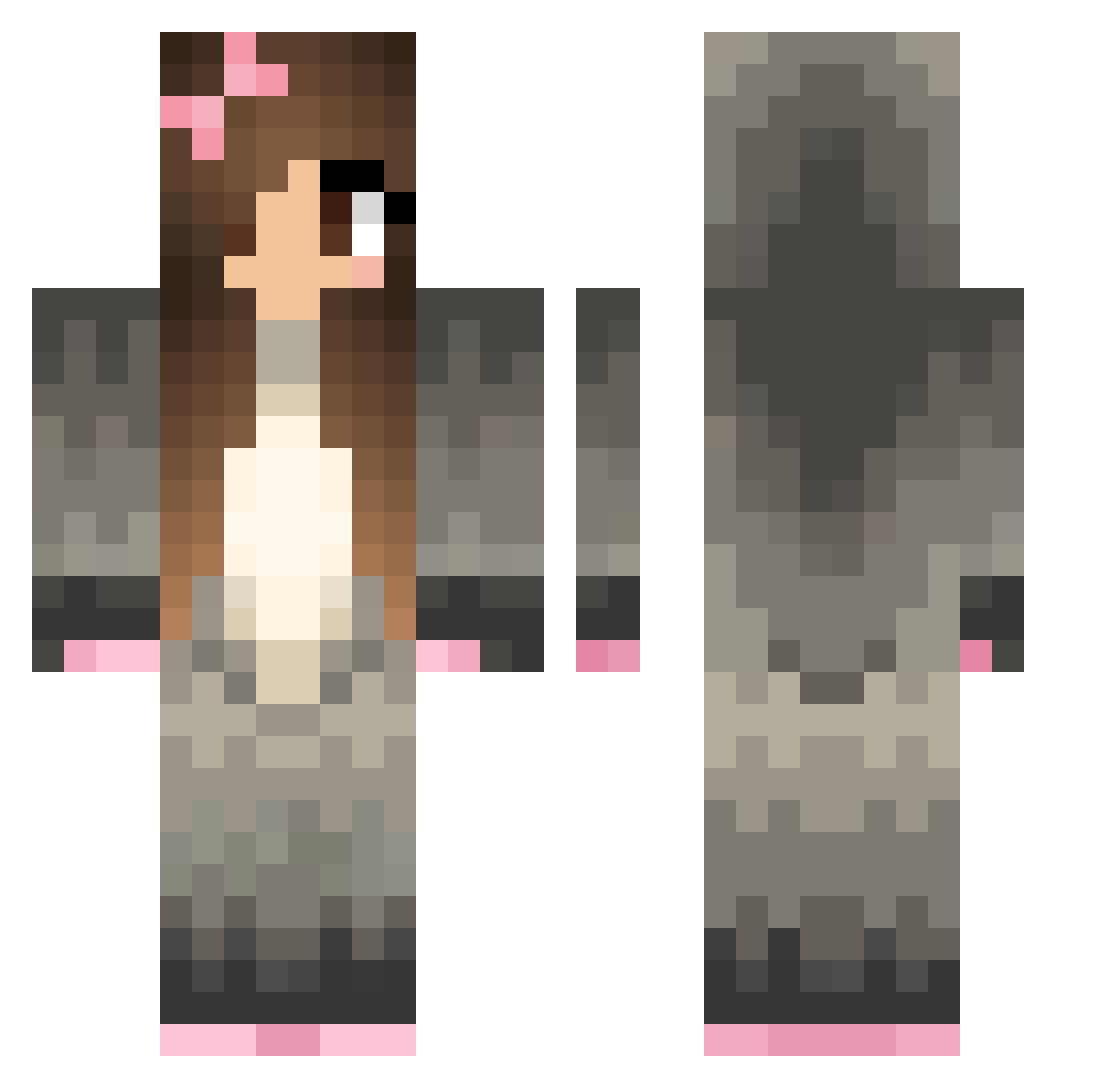 Sponsored_byAppl Minecraft skin, front and back view