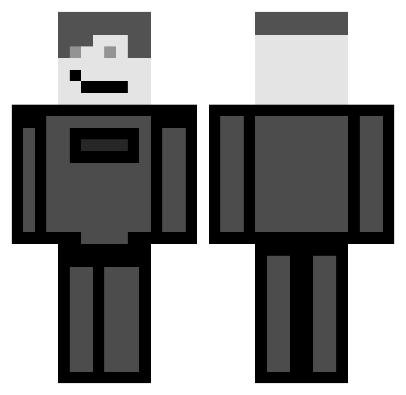 Simsonq_ Minecraft skin, front and back view