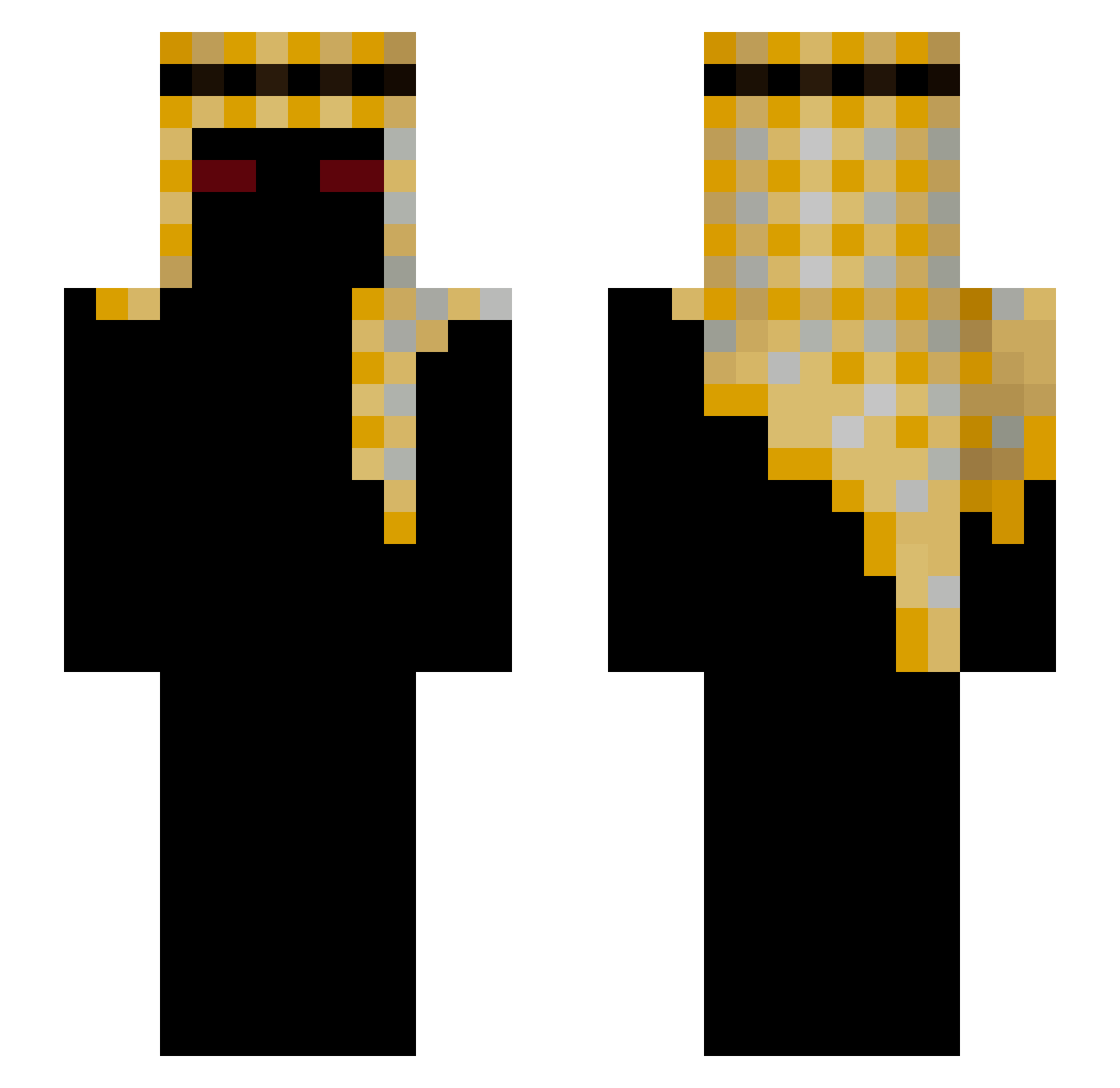 L3mkx Minecraft skin, front and back view
