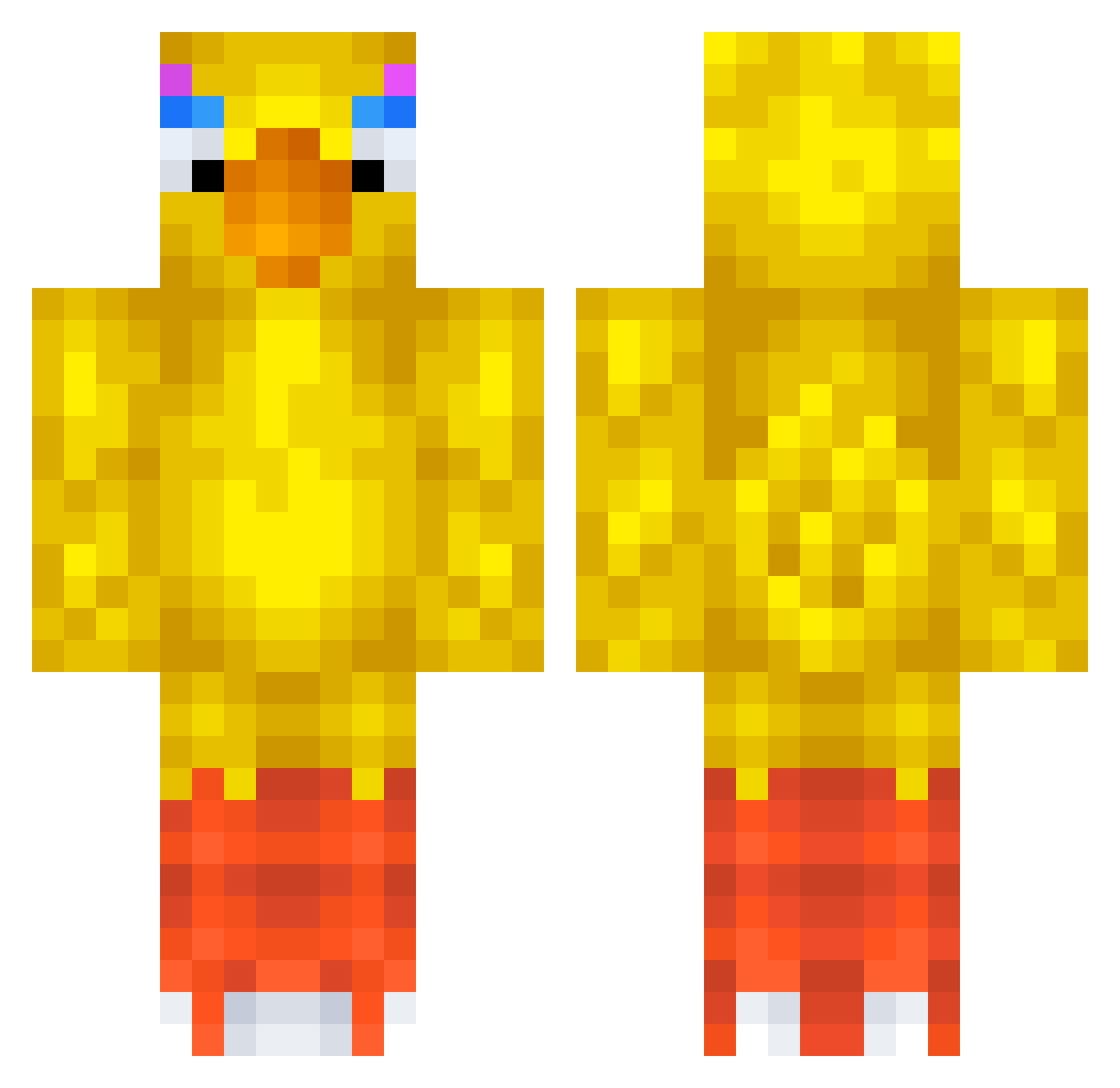 Causalsentence Minecraft skin, front and back view