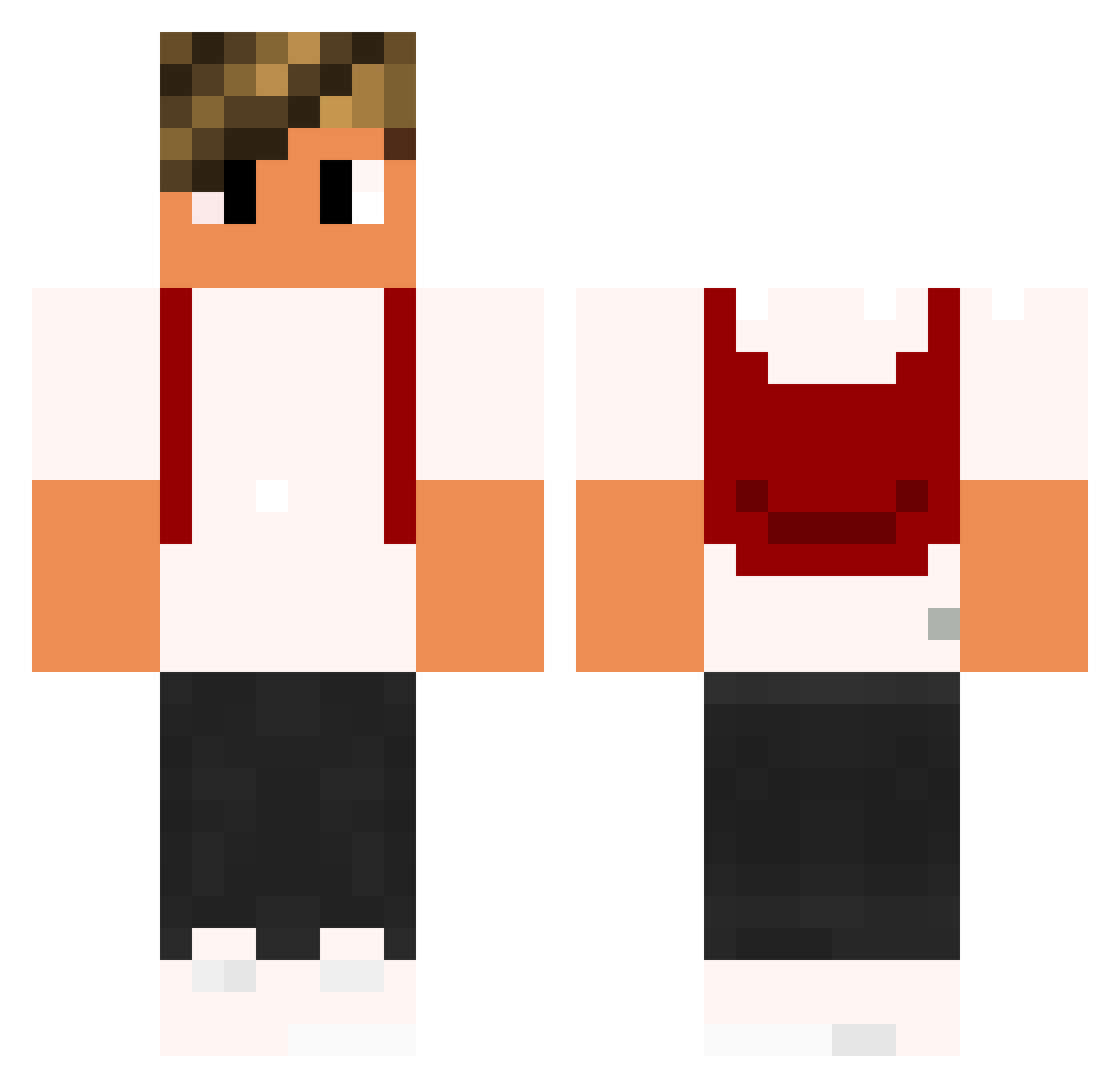 RichHomieKenan Minecraft skin, front and back view