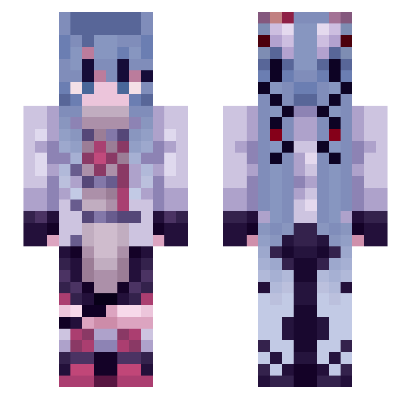 thymoleptic Minecraft skin, front and back view
