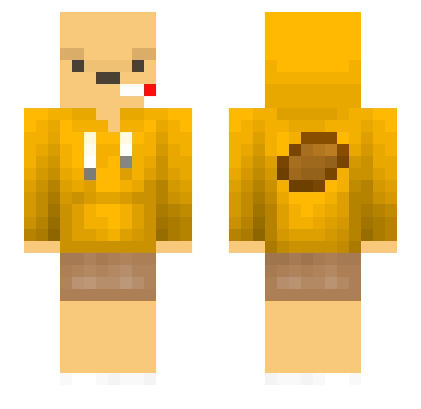 greatkwak Minecraft skin, front and back view