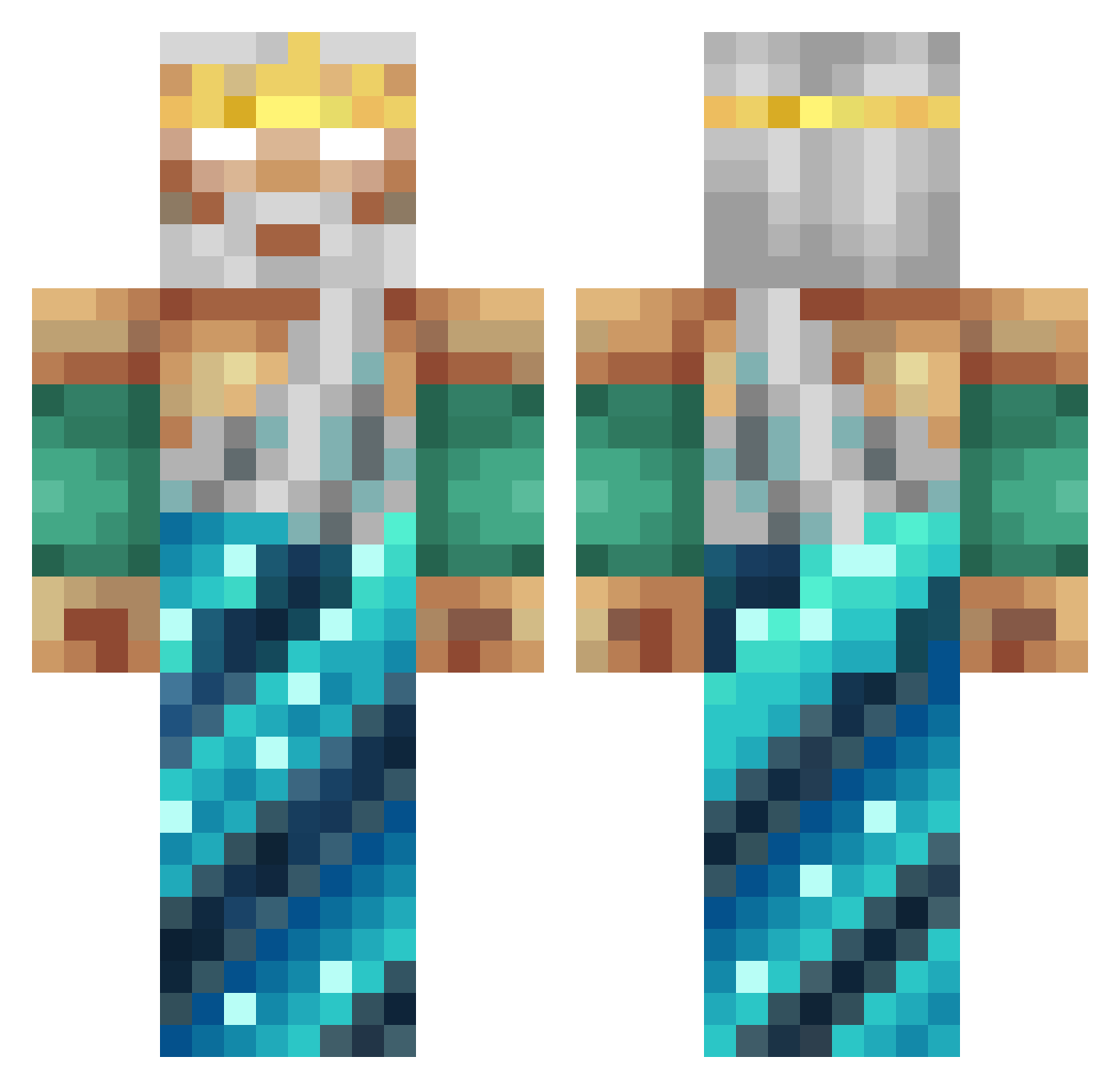 SimonPimon1 Minecraft skin, front and back view