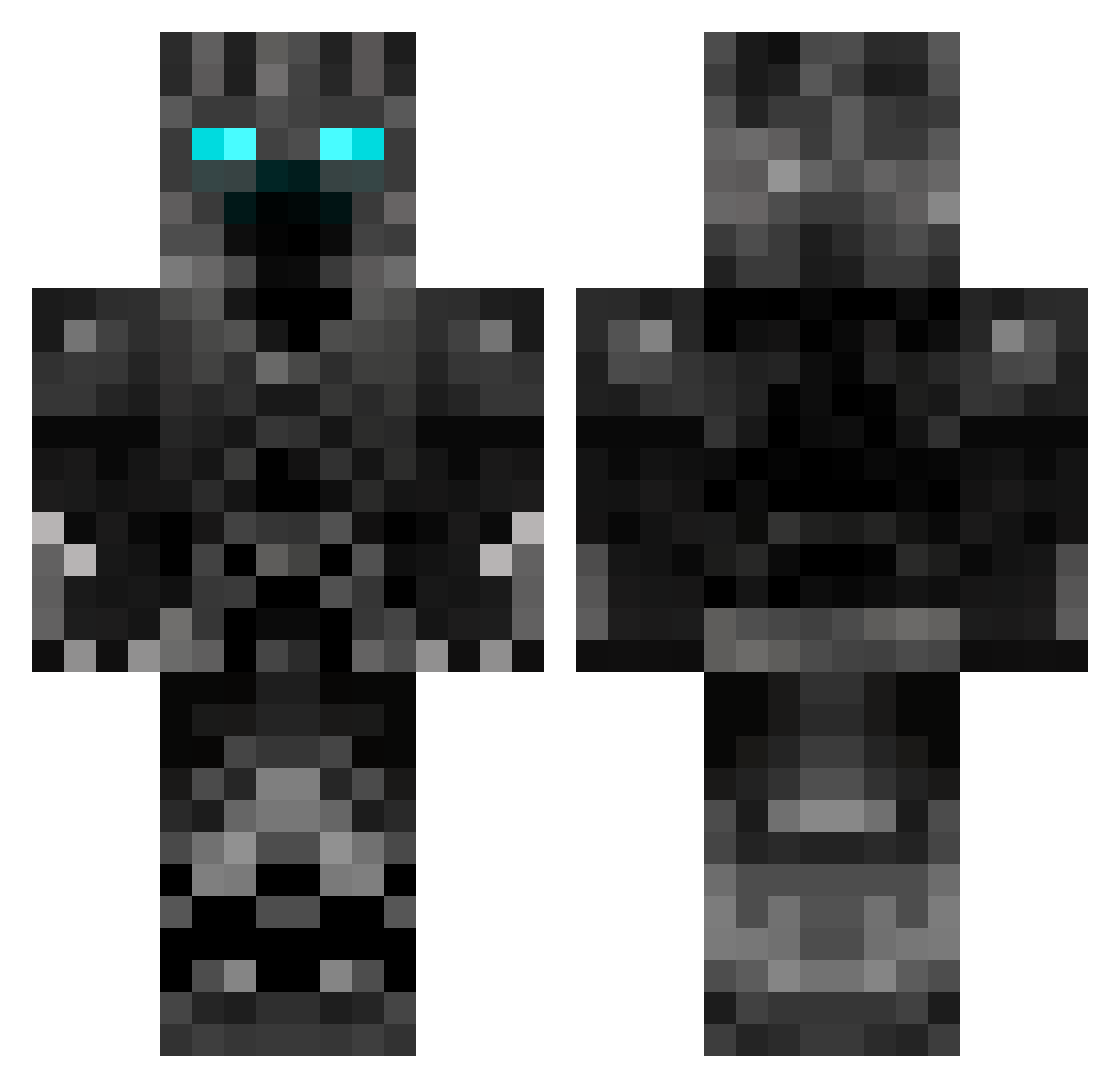 Havix1 Minecraft skin, front and back view