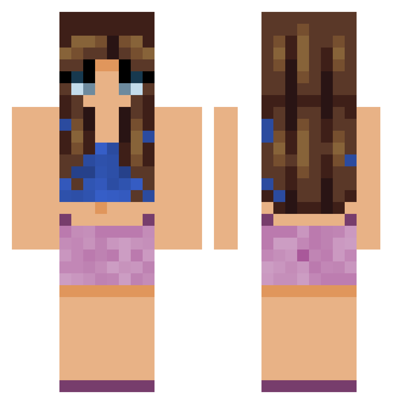 TorontoLeafs Minecraft skin, front and back view