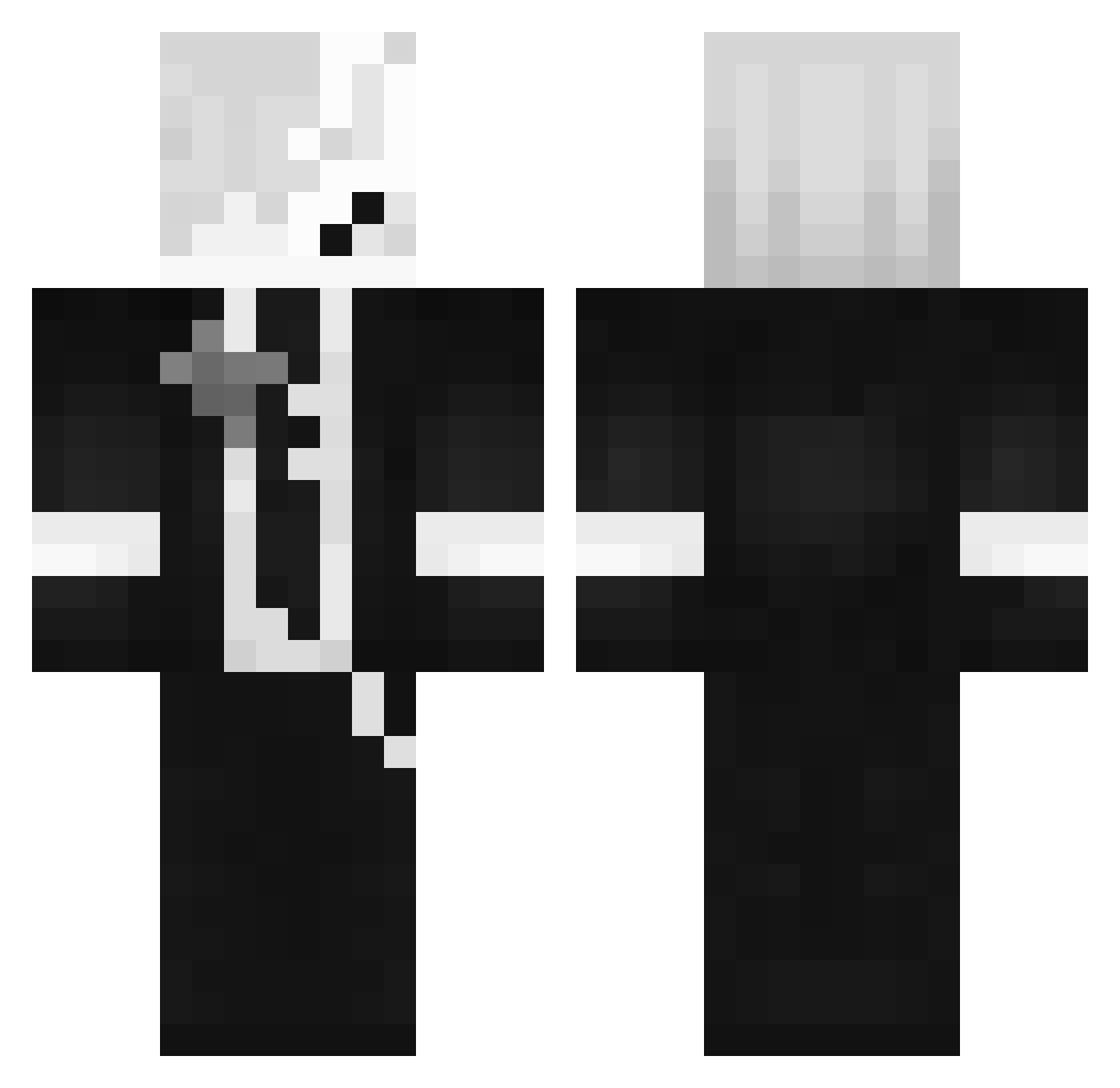 yzkta Minecraft skin, front and back view