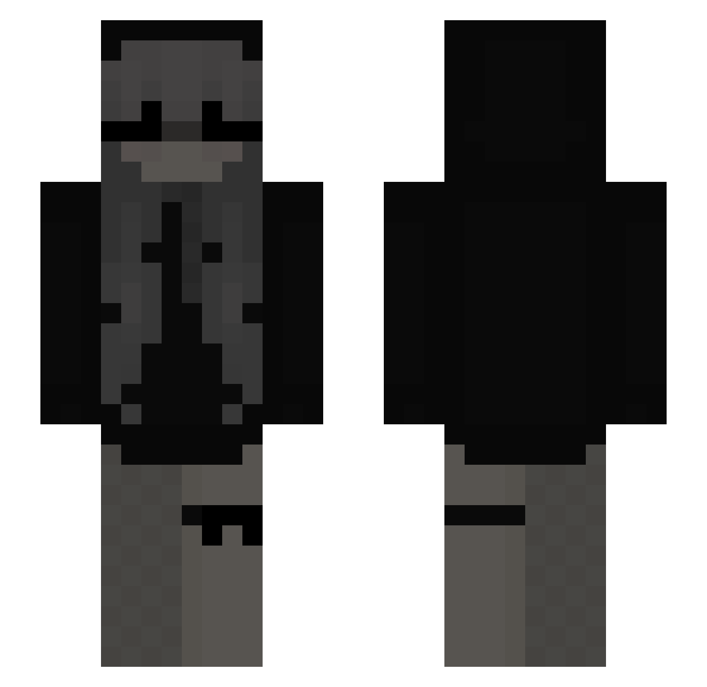 poematic Minecraft skin, front and back view