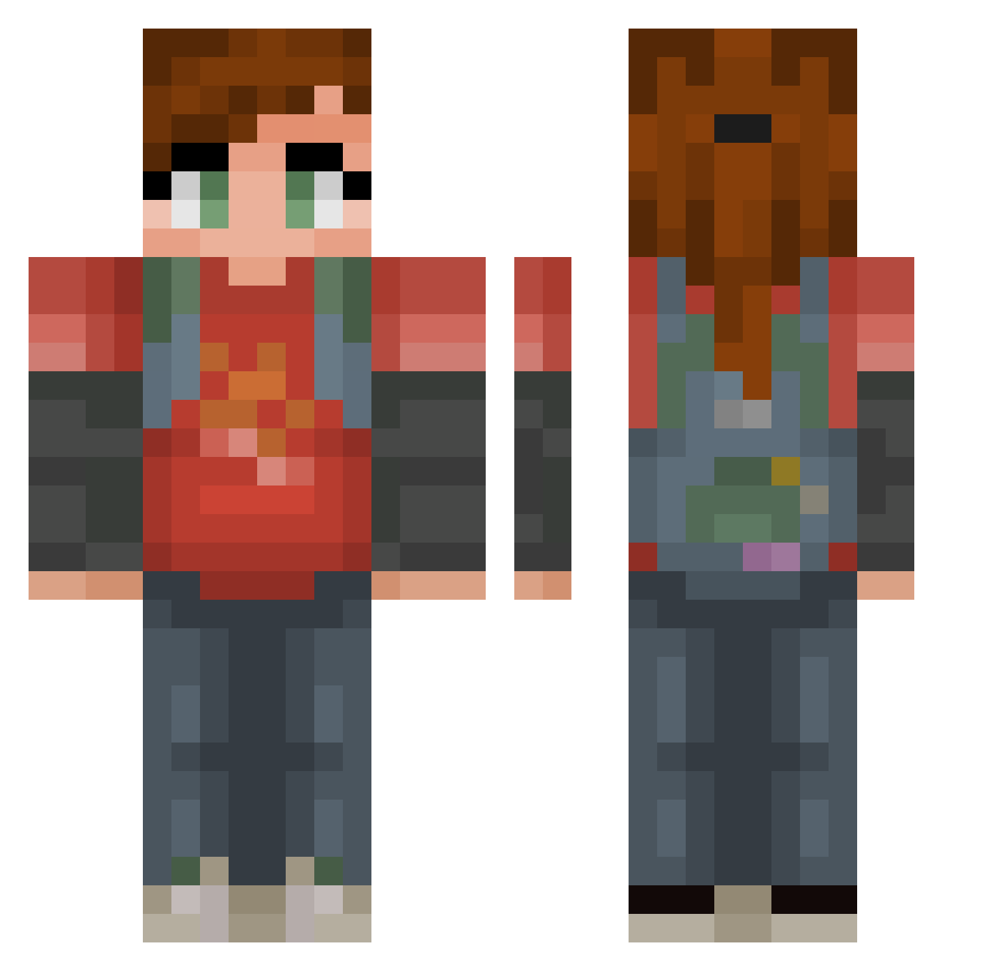 Liv_3014 Minecraft skin, front and back view