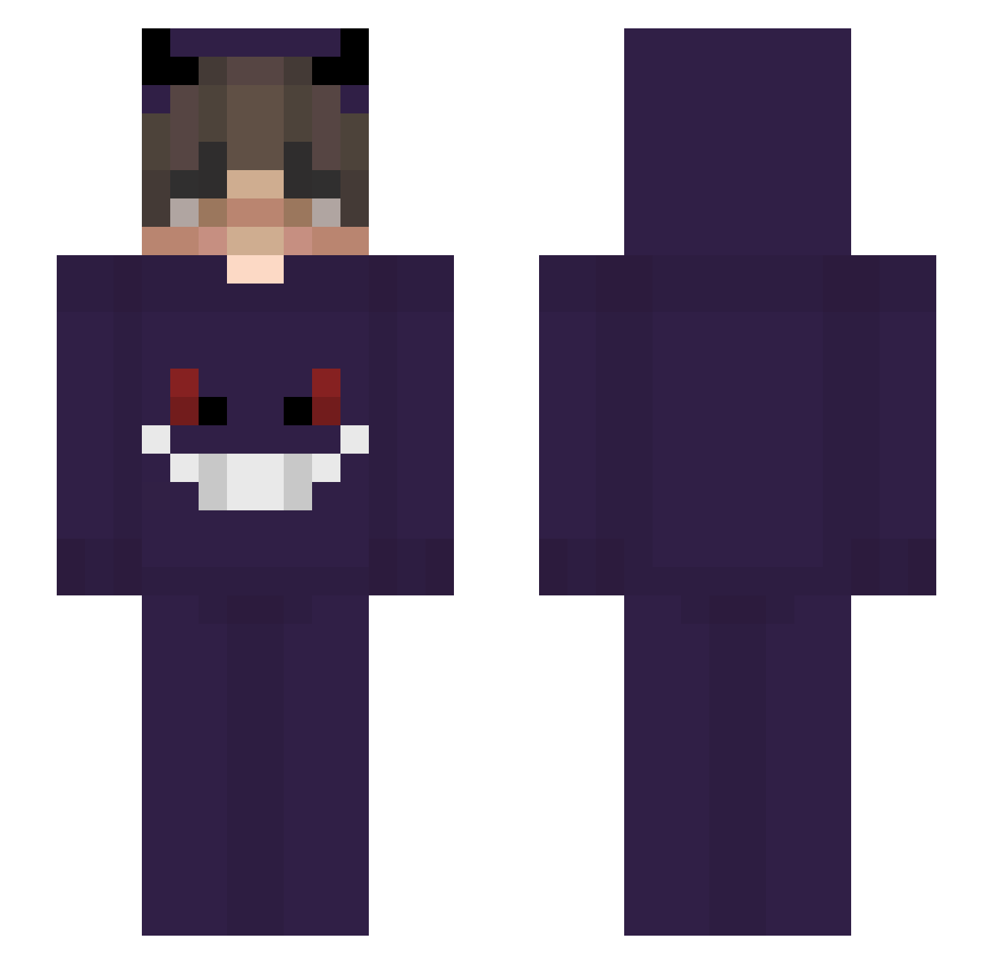 schwitzigesEtwas Minecraft skin, front and back view