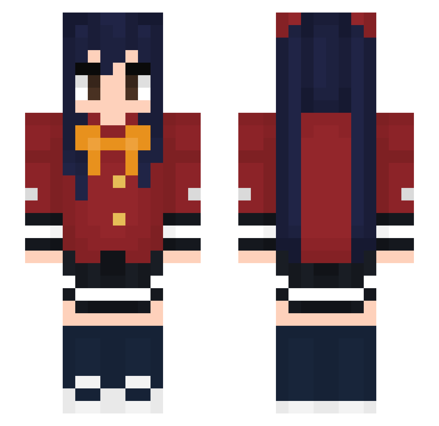 goonersigma67 Minecraft skin, front and back view
