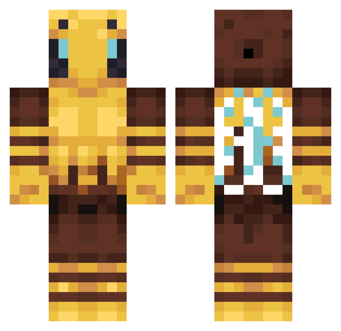 noahbjrk Minecraft skin, front and back view