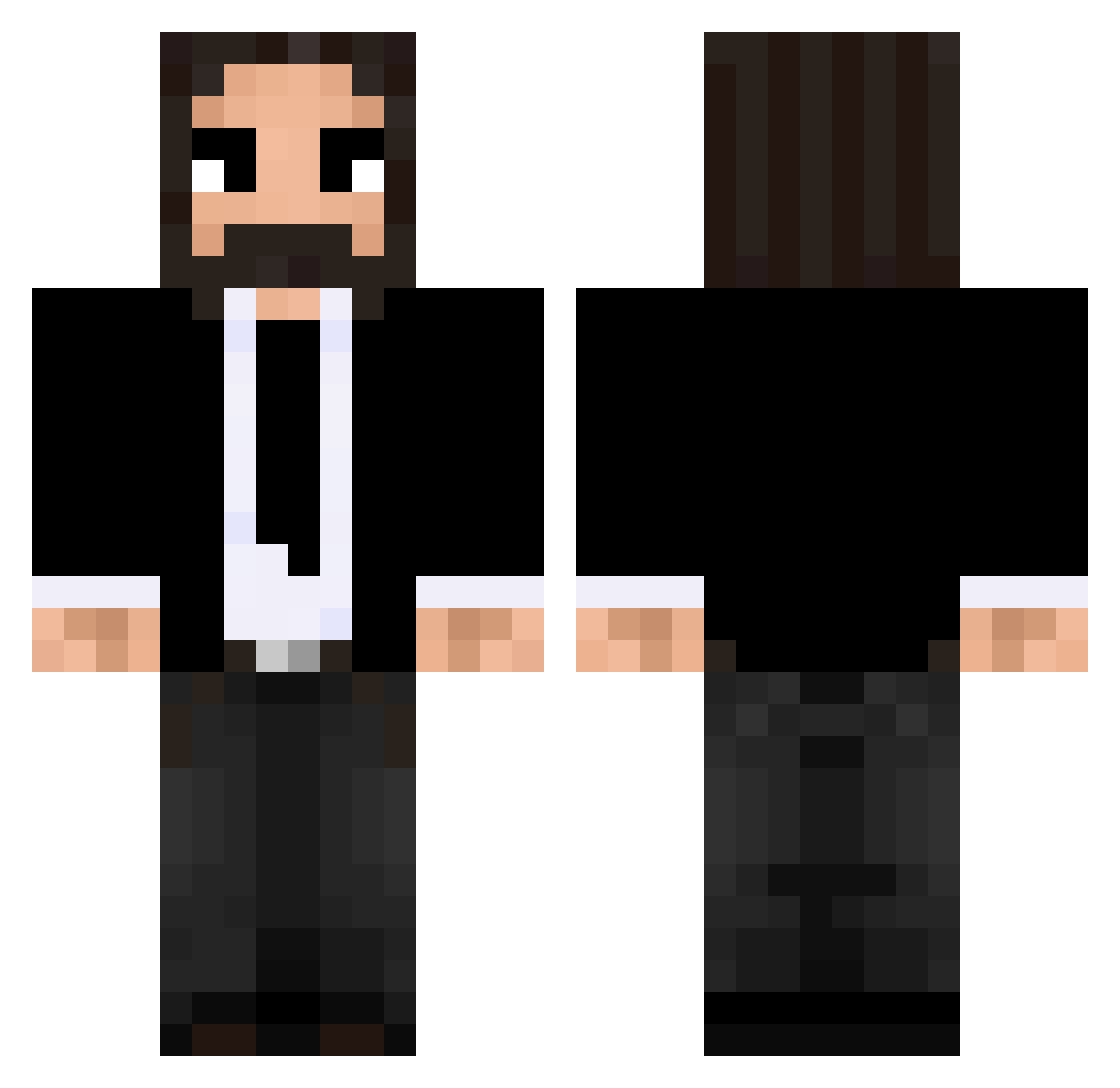 soup222 Minecraft skin, front and back view