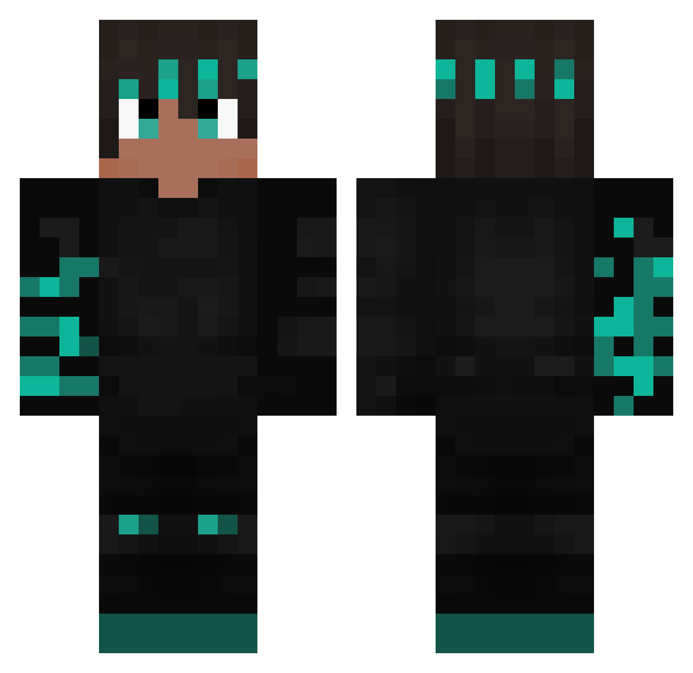 MichaelMasterr Minecraft skin, front and back view