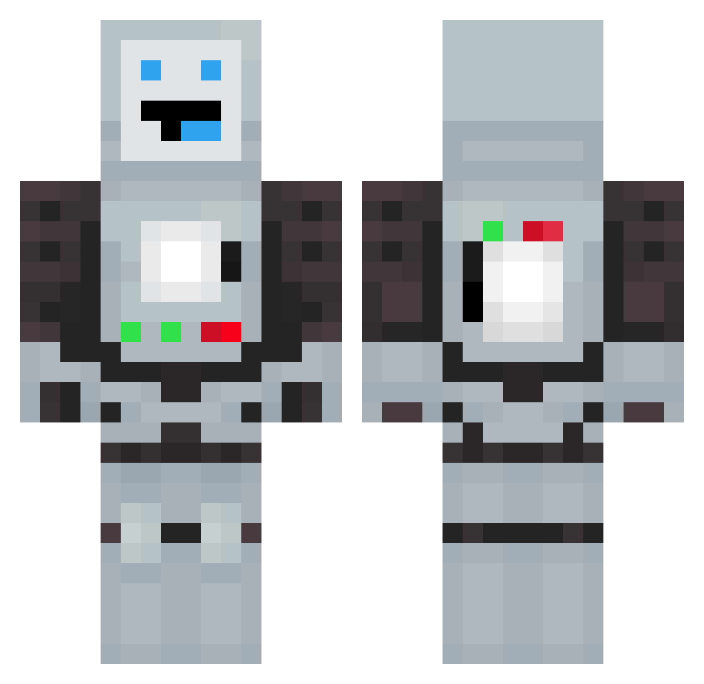 8_Blitz Minecraft skin, front and back view