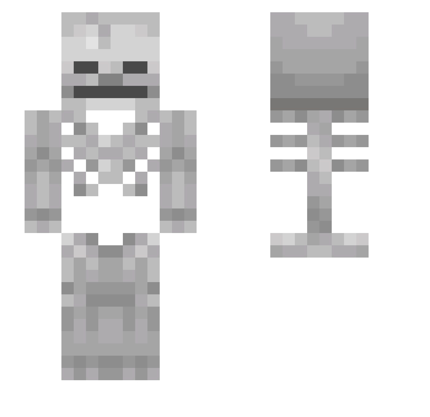 GoldenHubi Minecraft skin, front and back view